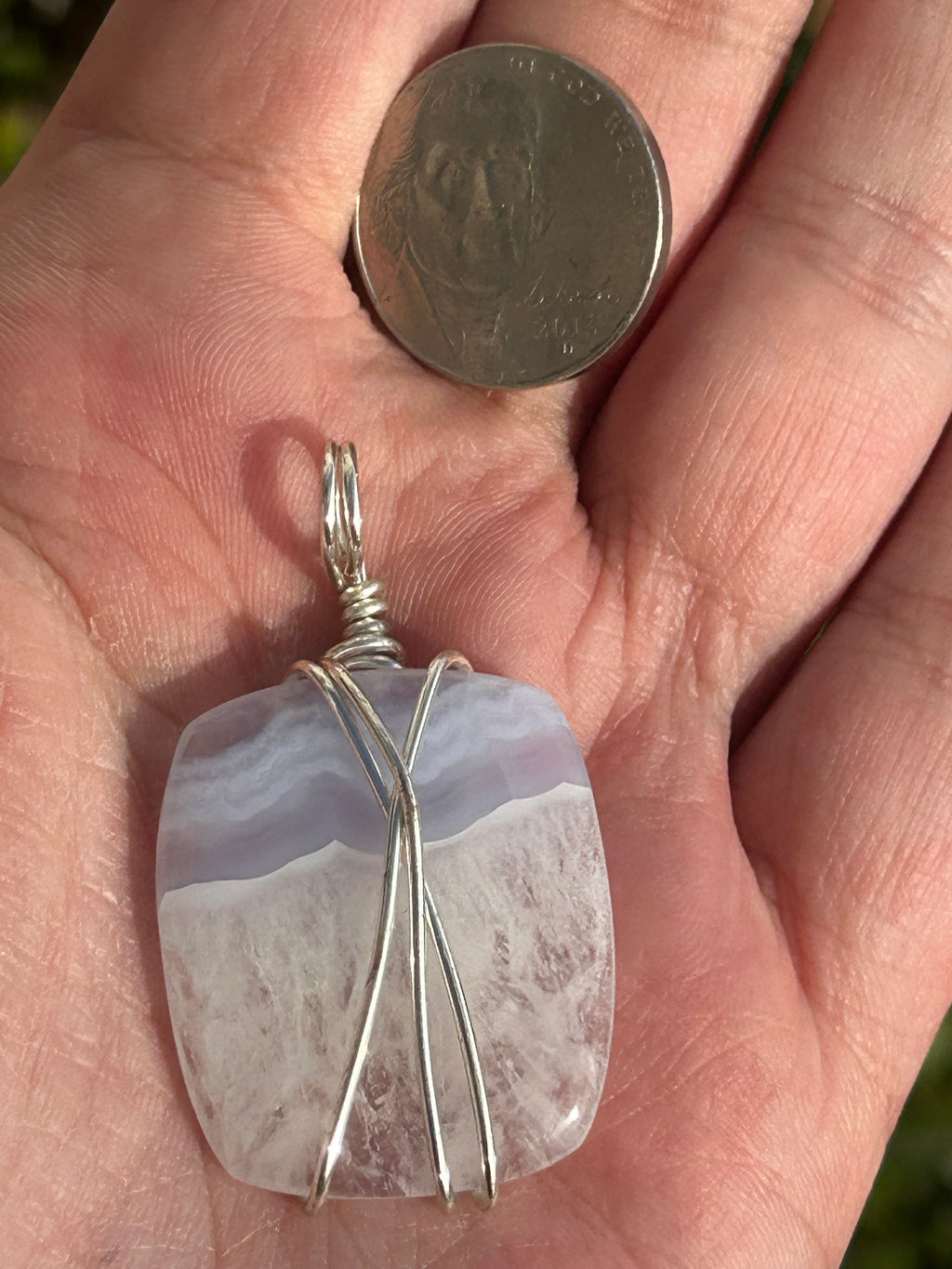 Blue Lace Agate Pendant
