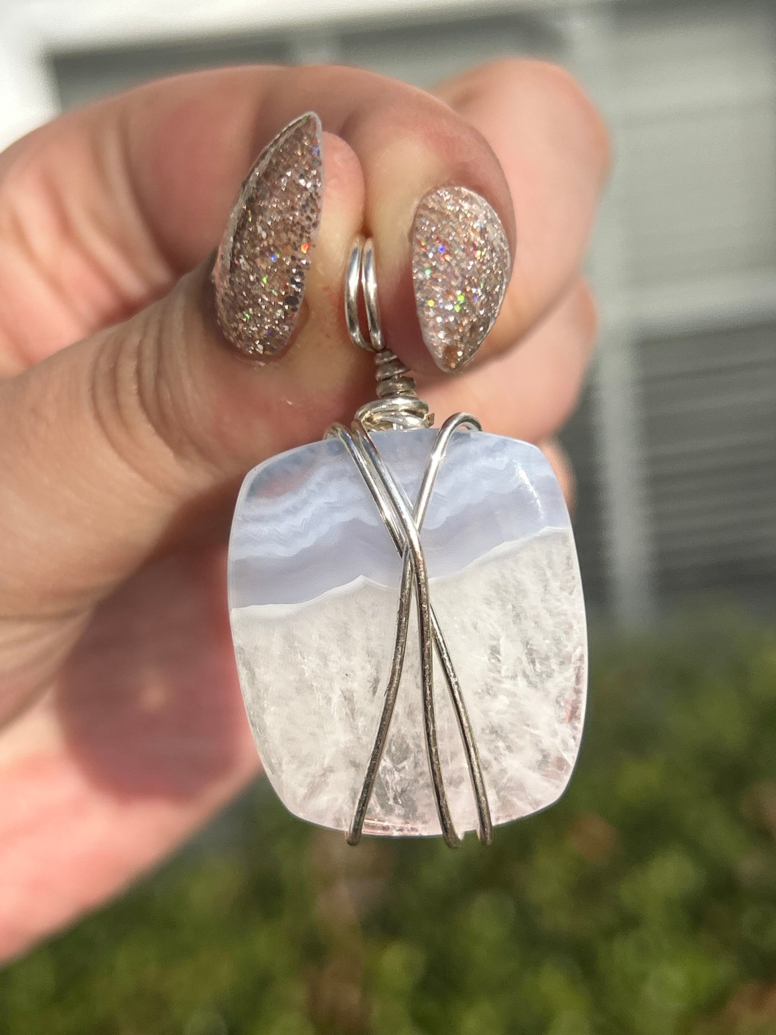 Blue Lace Agate Pendant
