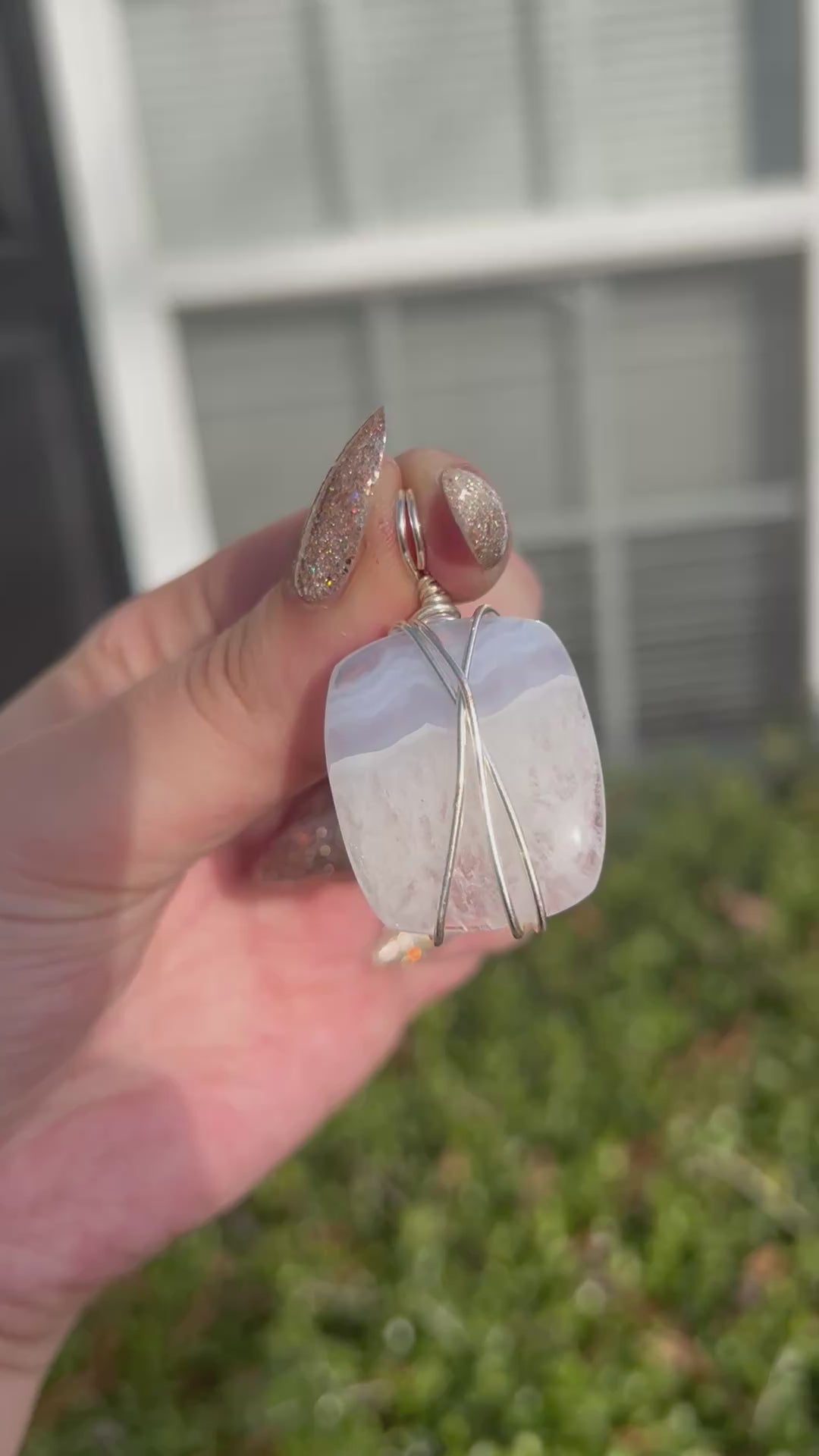 Blue Lace Agate Pendant