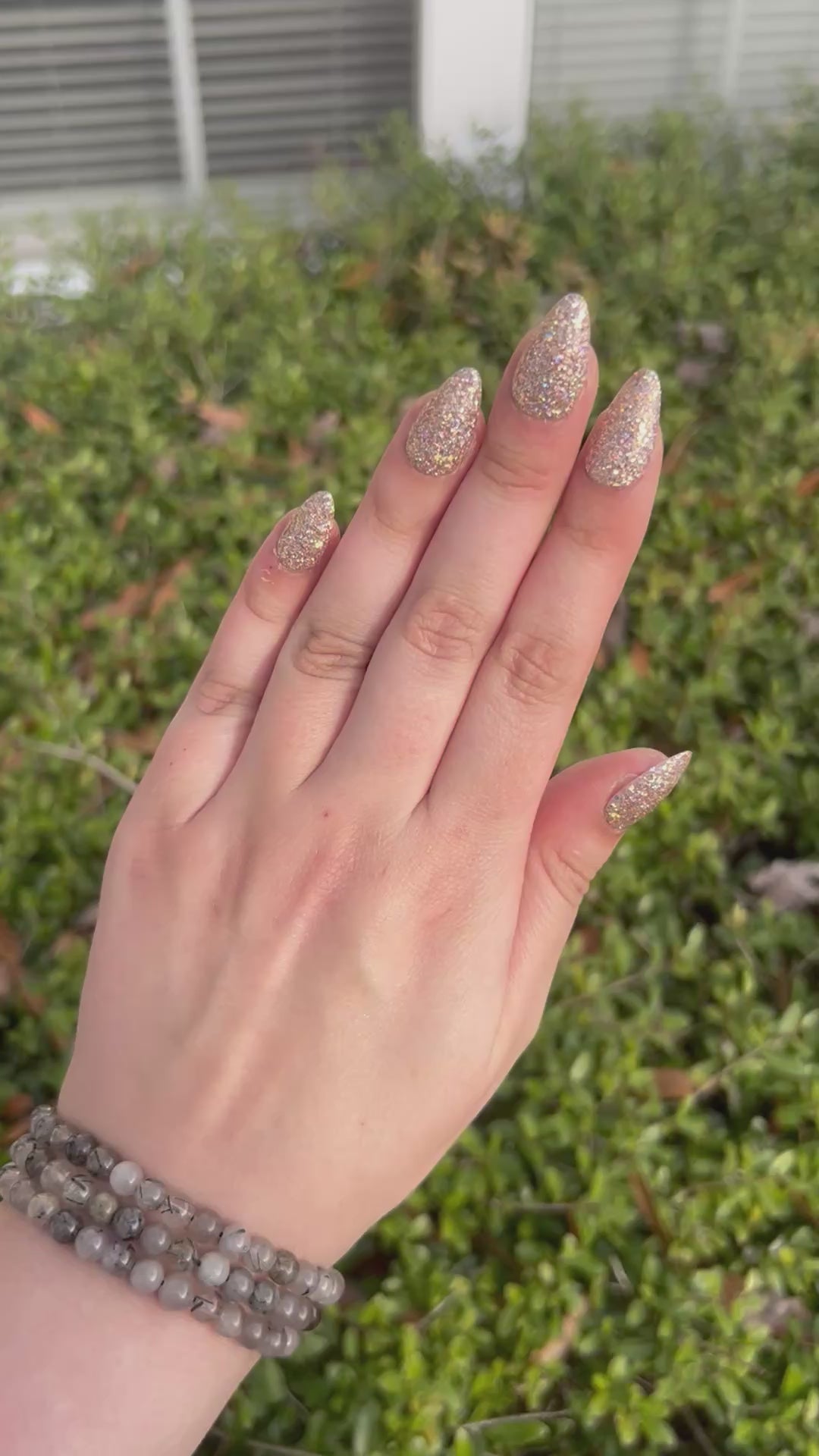 Black Tourmilated Quartz Bracelet • 4mm